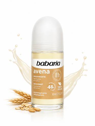 مام رول ضد تعریق باباریا مدل جو دوسر (جوانه گندم) avena حجم ۵۰ میل اصل