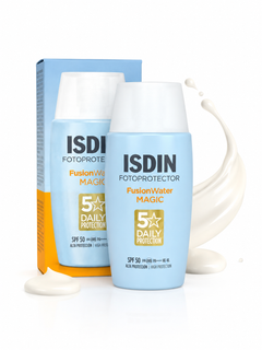 ضد آفتاب فوق سبک فیوژن واتر مجیک ایزدین SPF 50 حجم ۵۰ میلی لیتر اصل