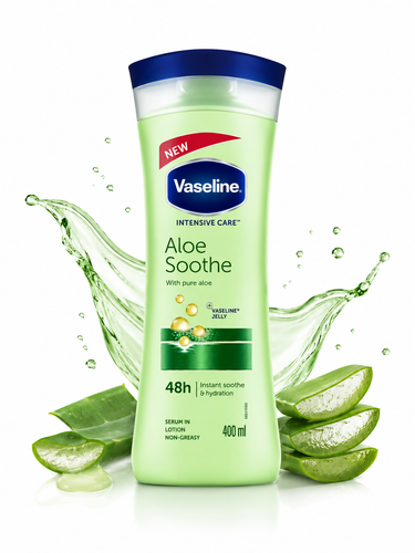 لوسیون بدن وازلین مدل Aloe Soothe حجم ۴۰۰ میلی لیتر اصل