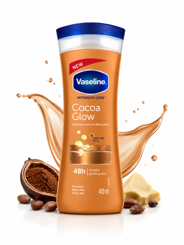 لوسیون بدن وازلین مدل Cocoa Glow حجم ۴۰۰ میلی لیتر اصل